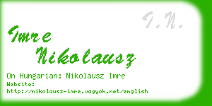 imre nikolausz business card